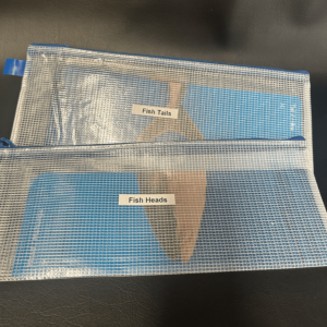 Pencil Case Oversize Mesh Bag with Dymo