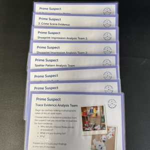 Cards: Prime Suspect 1 set of 8 Cards