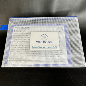 Cards Bag for Prime Suspect with Label