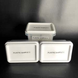 Three Plastic Sample Boxes