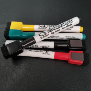 Whiteboard Markers with Eraser Tip (Set of 5)
